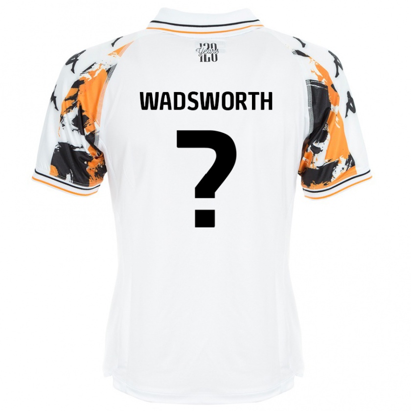 Kandiny Hombre Camiseta Noah Wadsworth #0 Blanco 2ª Equipación 2024/25 La Camisa Chile