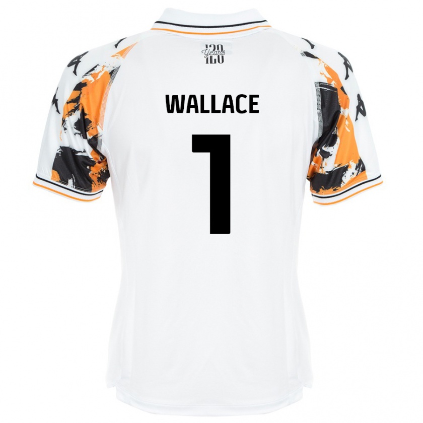 Kandiny Hombre Camiseta Abbi Wallace #1 Blanco 2ª Equipación 2024/25 La Camisa Chile