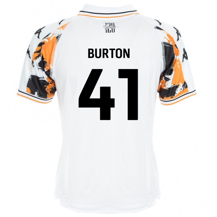 Kandiny Hombre Camiseta Jess Burton #41 Blanco 2ª Equipación 2024/25 La Camisa Chile