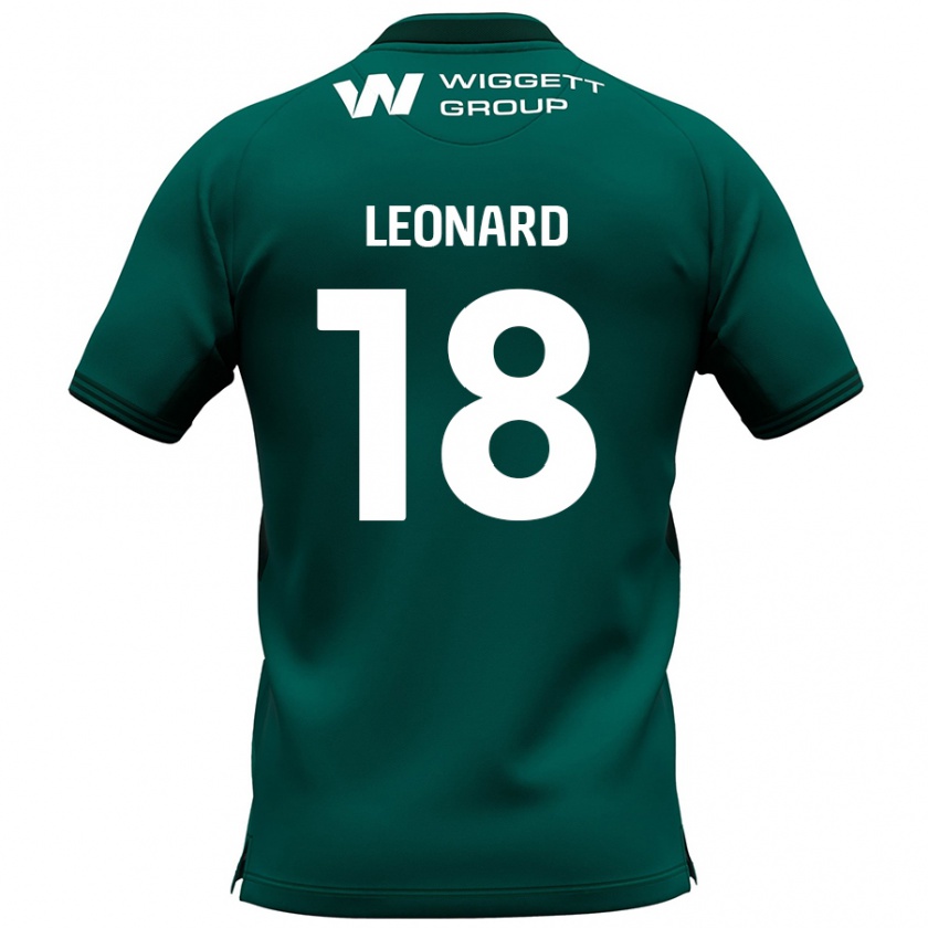 Kandiny Hombre Camiseta Ryan Leonard #18 Verde 2ª Equipación 2024/25 La Camisa Chile