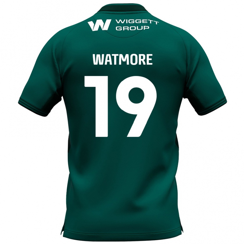 Kandiny Hombre Camiseta Duncan Watmore #19 Verde 2ª Equipación 2024/25 La Camisa Chile