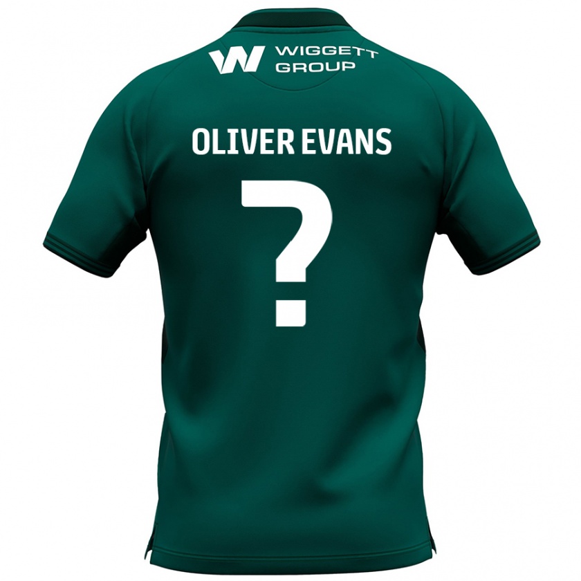 Kandiny Hombre Camiseta Oliver Evans #0 Verde 2ª Equipación 2024/25 La Camisa Chile