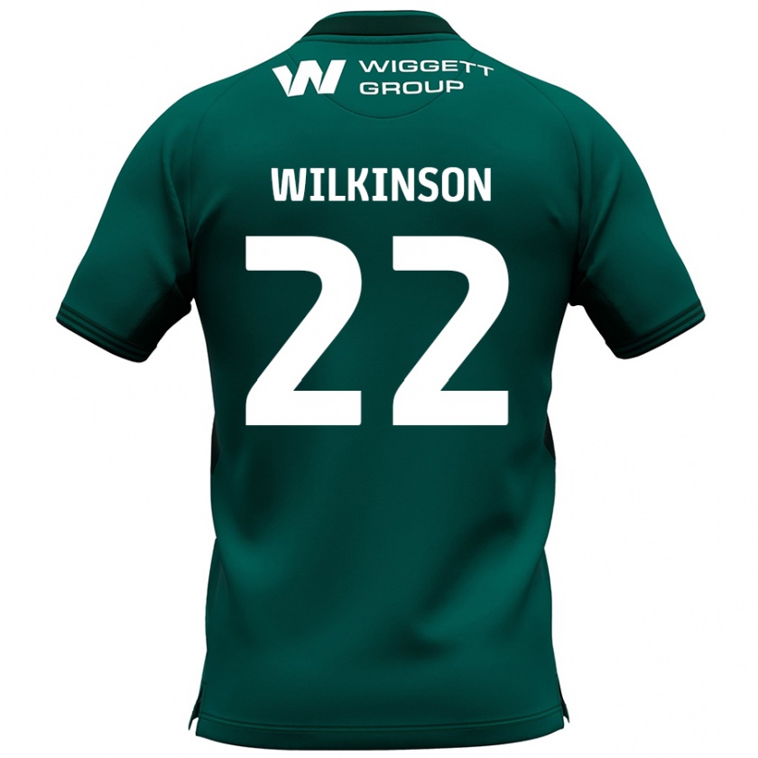 Kandiny Hombre Camiseta Chloe Wilkinson #22 Verde 2ª Equipación 2024/25 La Camisa Chile