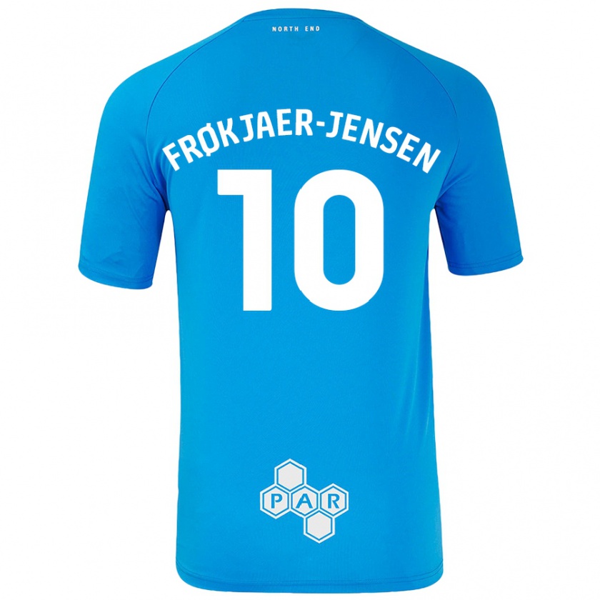 Kandiny Hombre Camiseta Mads Frøkjaer-Jensen #10 Azul Cielo 2ª Equipación 2024/25 La Camisa Chile