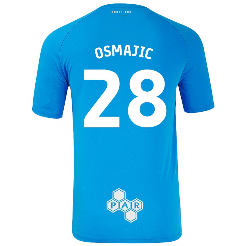 Kandiny Hombre Camiseta Milutin Osmajic #28 Azul Cielo 2ª Equipación 2024/25 La Camisa Chile