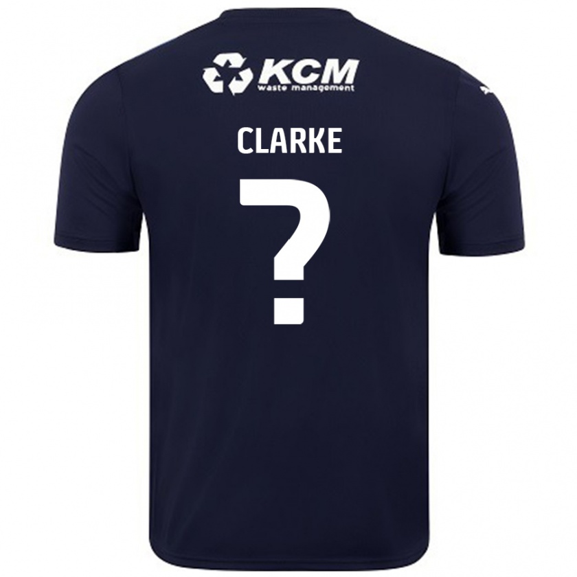 Kandiny Hombre Camiseta James Clarke #0 Azul Marino 2ª Equipación 2024/25 La Camisa Chile