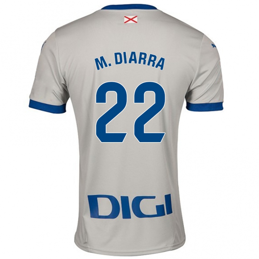 Kandiny Hombre Camiseta Moussa Diarra #22 Gris Claro 2ª Equipación 2024/25 La Camisa Chile