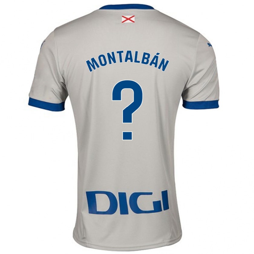 Kandiny Hombre Camiseta Enrique Montalbán #0 Gris Claro 2ª Equipación 2024/25 La Camisa Chile