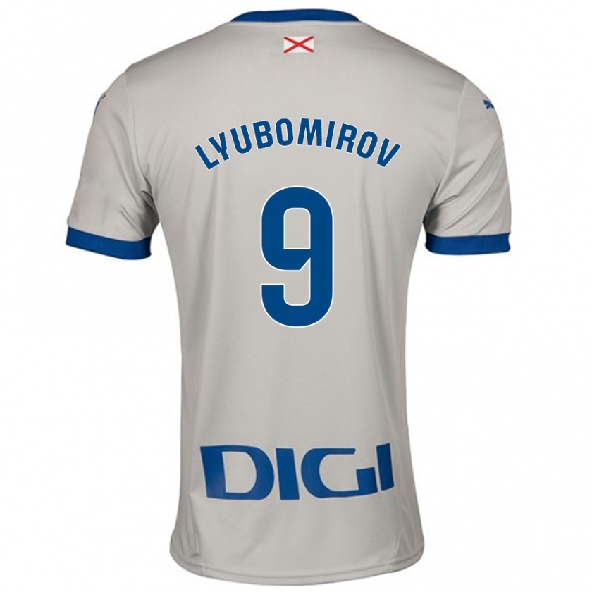 Kandiny Hombre Camiseta Daniel Lyubomirov #9 Gris Claro 2ª Equipación 2024/25 La Camisa Chile