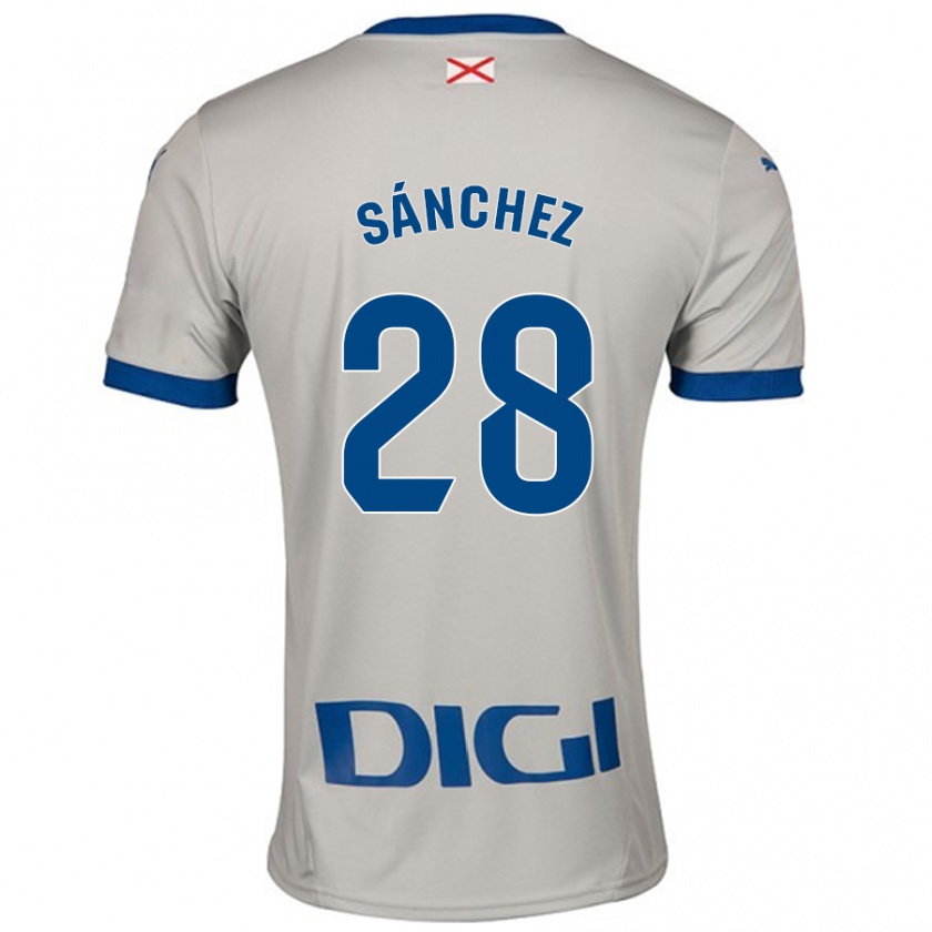 Kandiny Hombre Camiseta Ander Sánchez #28 Gris Claro 2ª Equipación 2024/25 La Camisa Chile