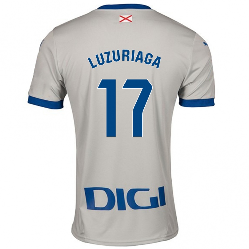 Kandiny Hombre Camiseta Judith Luzuriaga #17 Gris Claro 2ª Equipación 2024/25 La Camisa Chile