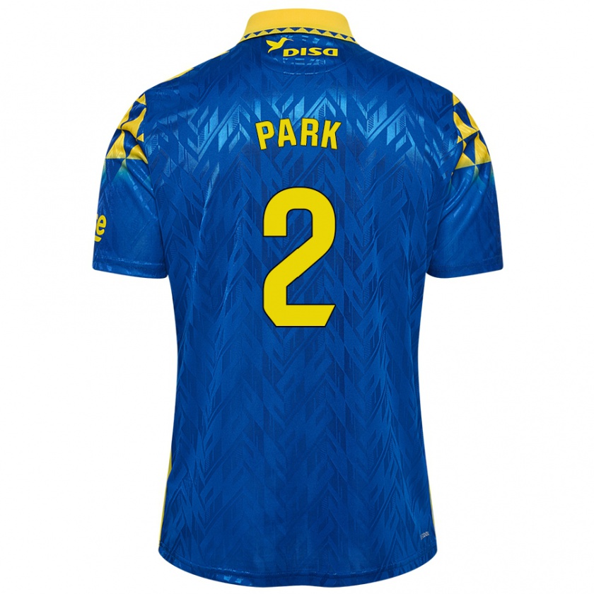 Kandiny Hombre Camiseta Marvin Park #2 Azul Amarillo 2ª Equipación 2024/25 La Camisa Chile