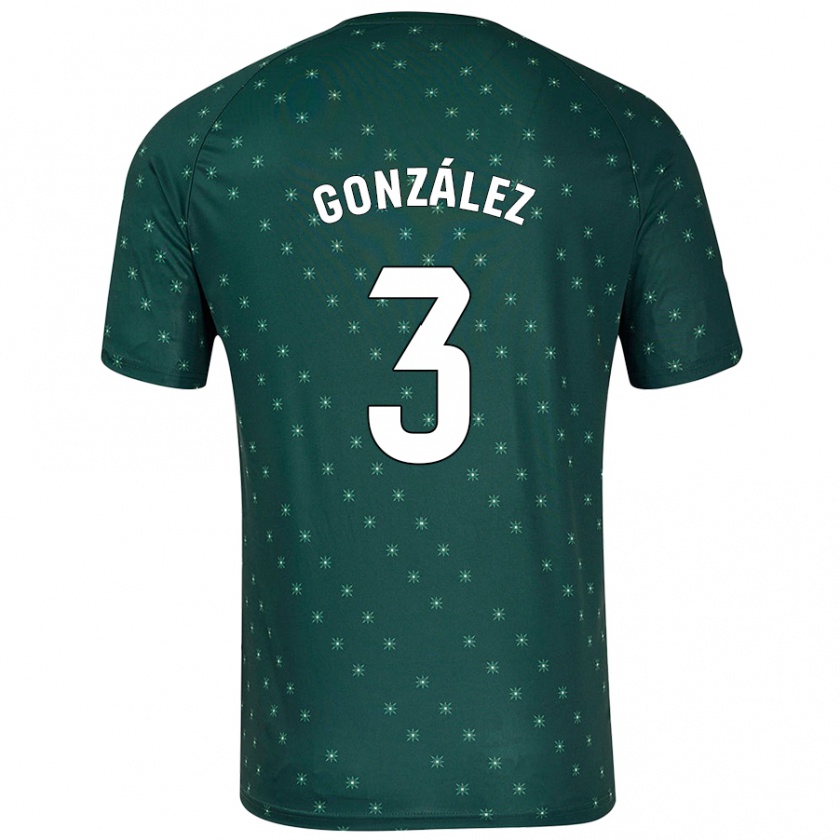 Kandiny Hombre Camiseta Edgar González #3 Verde Oscuro 2ª Equipación 2024/25 La Camisa Chile