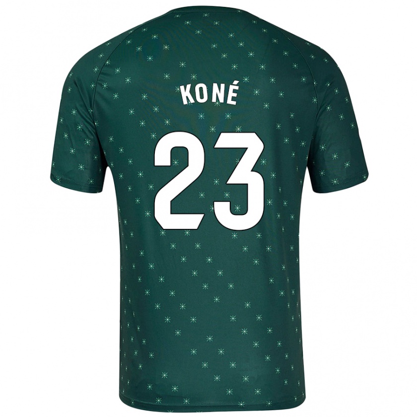 Kandiny Hombre Camiseta Ibrahima Koné #23 Verde Oscuro 2ª Equipación 2024/25 La Camisa Chile