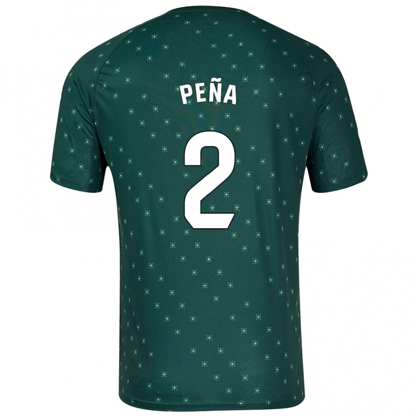 Kandiny Hombre Camiseta Miguel Peña #2 Verde Oscuro 2ª Equipación 2024/25 La Camisa Chile