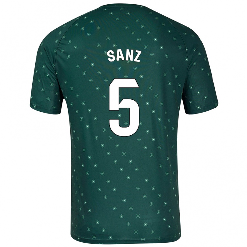 Kandiny Hombre Camiseta Paco Sanz #5 Verde Oscuro 2ª Equipación 2024/25 La Camisa Chile