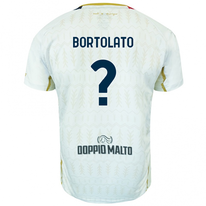 Kandiny Hombre Camiseta Filippo Bortolato #0 Blanco 2ª Equipación 2024/25 La Camisa Chile