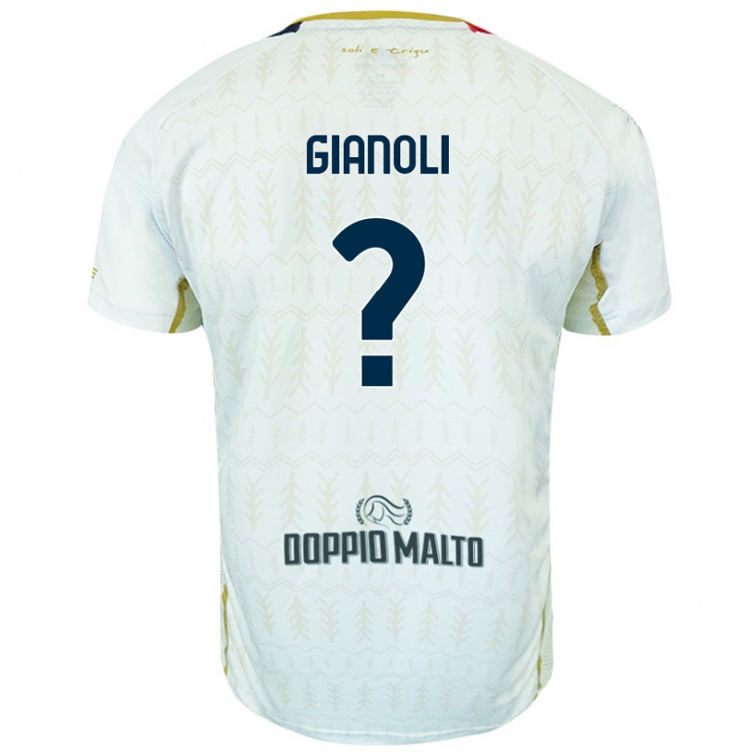 Kandiny Hombre Camiseta Marco Gianoli #0 Blanco 2ª Equipación 2024/25 La Camisa Chile