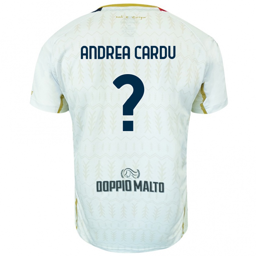 Kandiny Hombre Camiseta Gian Andrea Cardu #0 Blanco 2ª Equipación 2024/25 La Camisa Chile