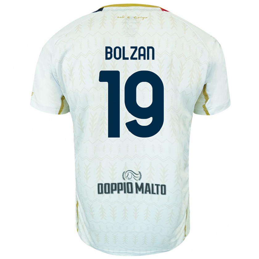 Kandiny Hombre Camiseta Alessandro Bolzan #19 Blanco 2ª Equipación 2024/25 La Camisa Chile