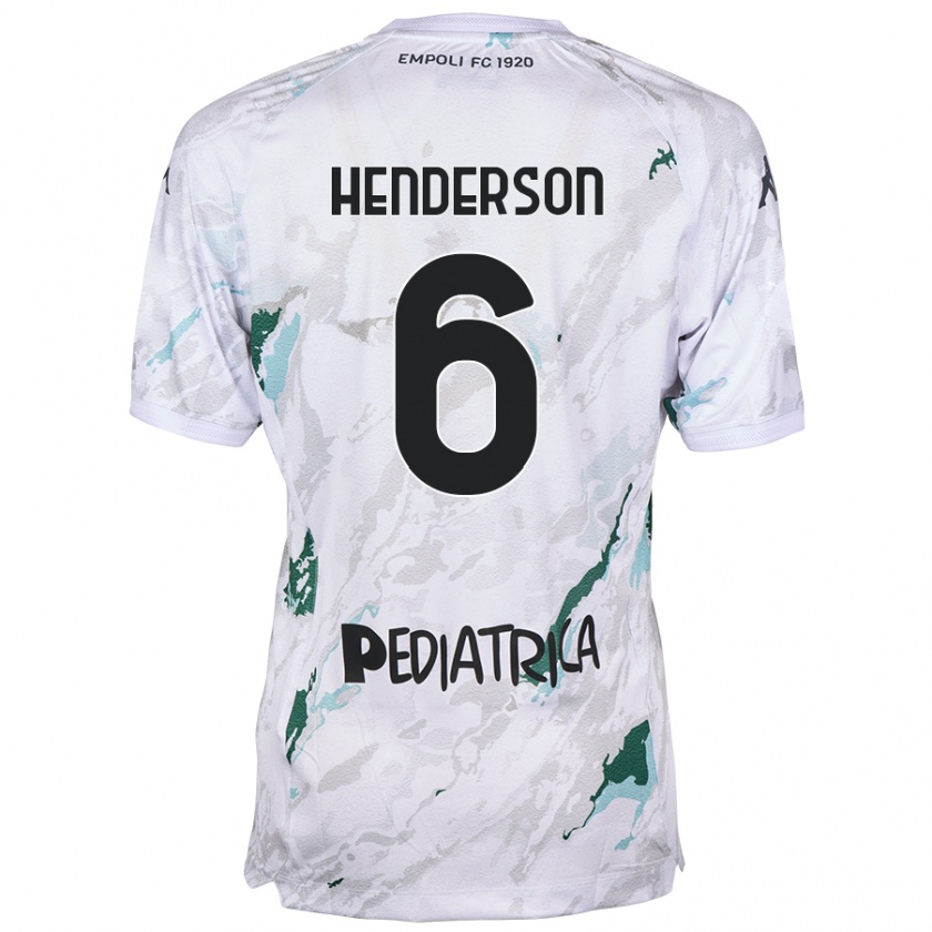 Kandiny Hombre Camiseta Liam Henderson #6 Gris 2ª Equipación 2024/25 La Camisa Chile