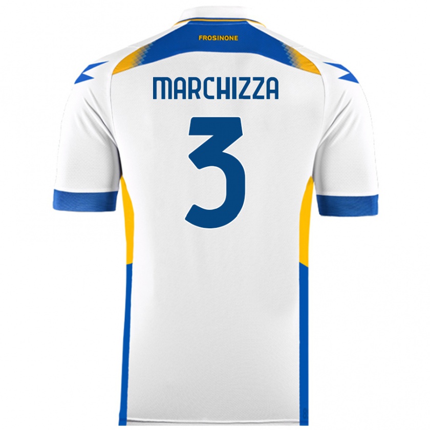 Kandiny Hombre Camiseta Riccardo Marchizza #3 Blanco 2ª Equipación 2024/25 La Camisa Chile