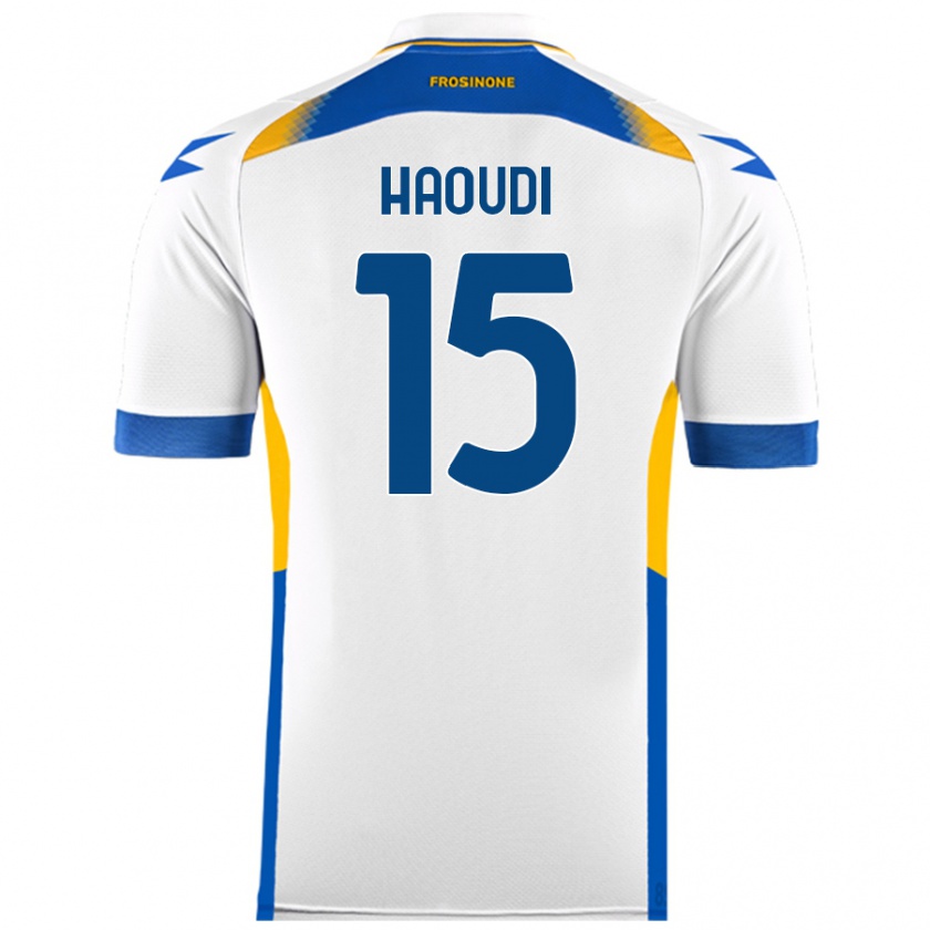 Kandiny Hombre Camiseta Hamza Haoudi #15 Blanco 2ª Equipación 2024/25 La Camisa Chile