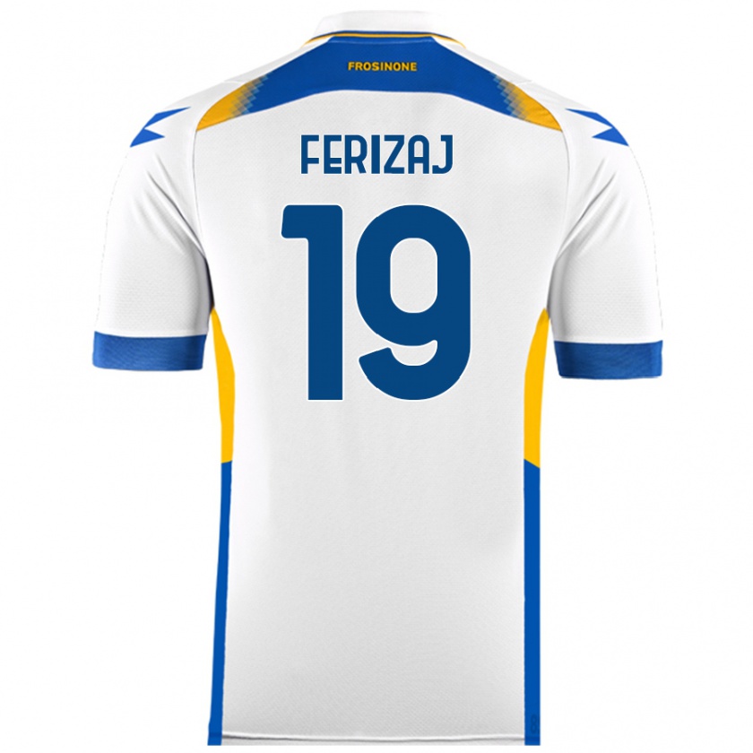 Kandiny Hombre Camiseta Justin Ferizaj #19 Blanco 2ª Equipación 2024/25 La Camisa Chile