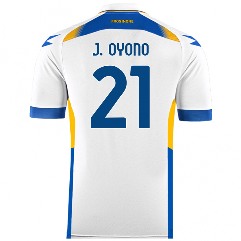 Kandiny Hombre Camiseta Jérémy Oyono #21 Blanco 2ª Equipación 2024/25 La Camisa Chile