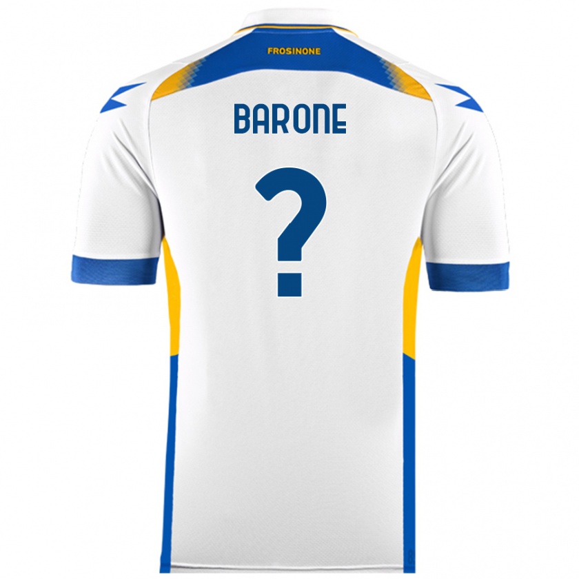 Kandiny Hombre Camiseta Filippo Barone #0 Blanco 2ª Equipación 2024/25 La Camisa Chile