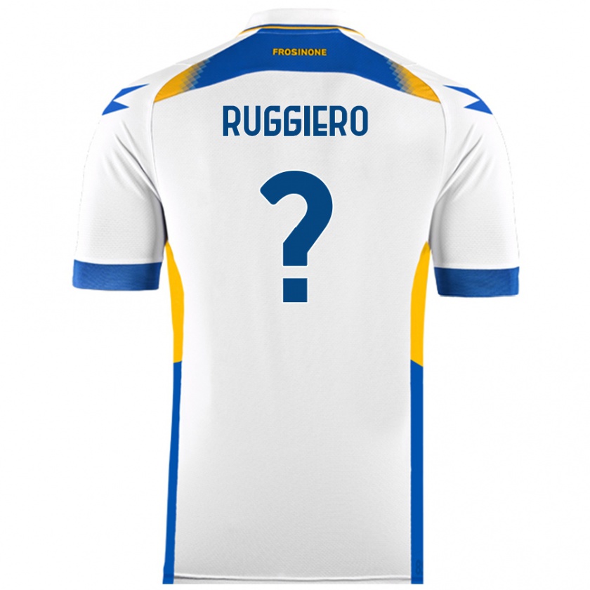 Kandiny Hombre Camiseta Gregory Ruggiero #0 Blanco 2ª Equipación 2024/25 La Camisa Chile