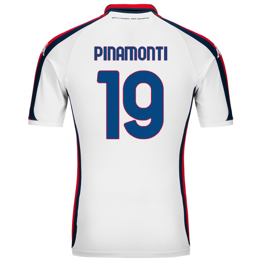 Kandiny Hombre Camiseta Andrea Pinamonti #19 Blanco 2ª Equipación 2024/25 La Camisa Chile