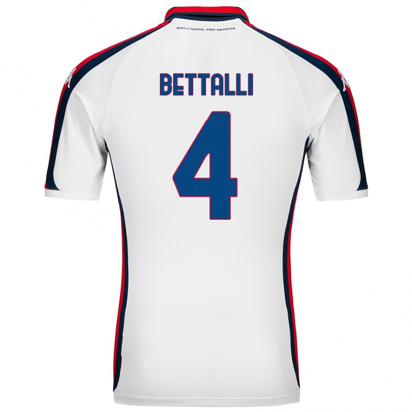 Kandiny Hombre Camiseta Giorgia Bettalli #4 Blanco 2ª Equipación 2024/25 La Camisa Chile