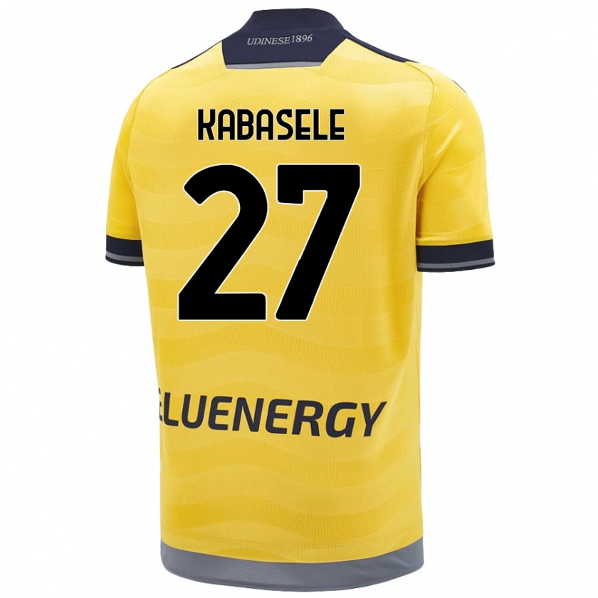 Kandiny Hombre Camiseta Christian Kabasele #27 Dorado 2ª Equipación 2024/25 La Camisa Chile