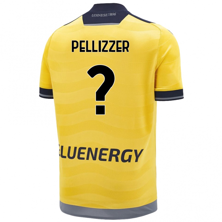 Kandiny Hombre Camiseta Gabriele Pellizzer #0 Dorado 2ª Equipación 2024/25 La Camisa Chile