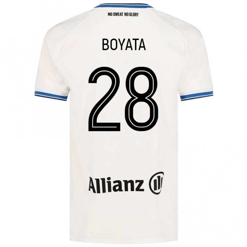 Kandiny Hombre Camiseta Dedryck Boyata #28 Blanco 2ª Equipación 2024/25 La Camisa Chile