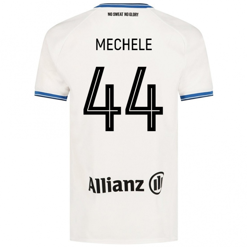 Kandiny Hombre Camiseta Brandon Mechele #44 Blanco 2ª Equipación 2024/25 La Camisa Chile