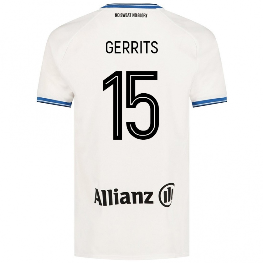 Kandiny Hombre Camiseta Melanie Gerrits #15 Blanco 2ª Equipación 2024/25 La Camisa Chile