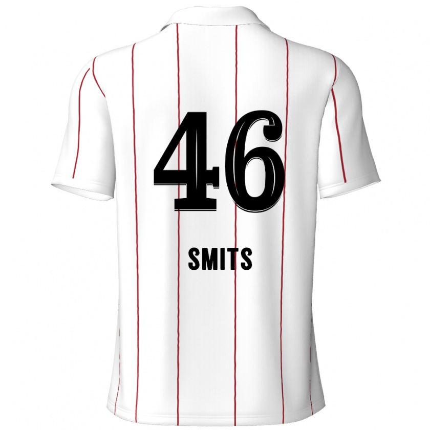 Kandiny Hombre Camiseta Milan Smits #46 Blanco Negro 2ª Equipación 2024/25 La Camisa Chile