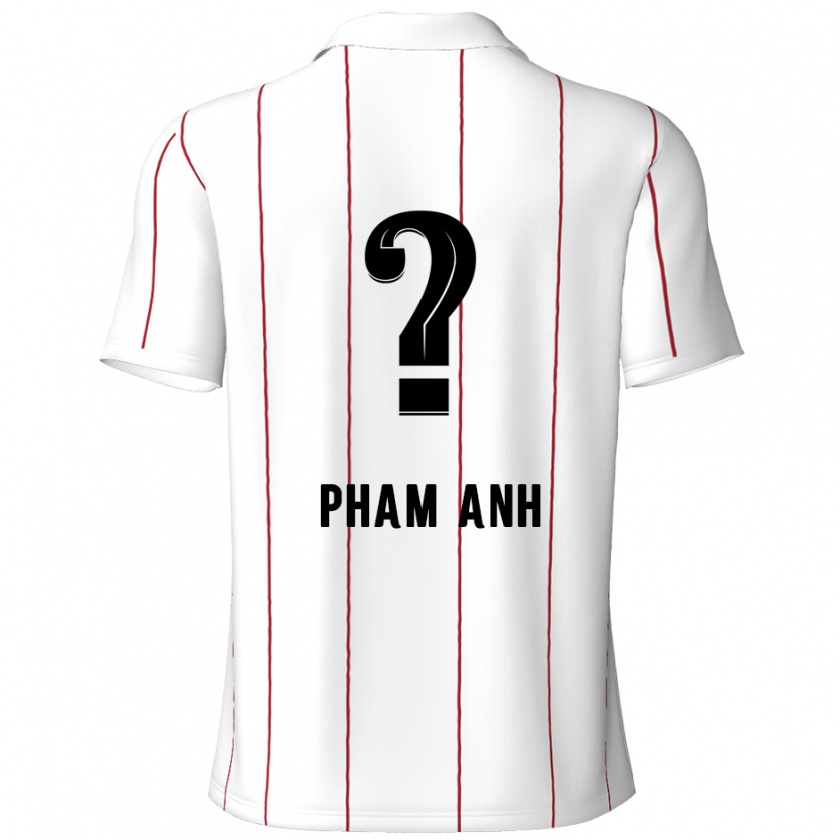 Kandiny Hombre Camiseta Khoi Pham Anh #0 Blanco Negro 2ª Equipación 2024/25 La Camisa Chile