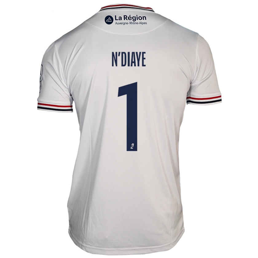 Kandiny Hombre Camiseta Massamba N'diaye #1 Blanco 2ª Equipación 2024/25 La Camisa Chile