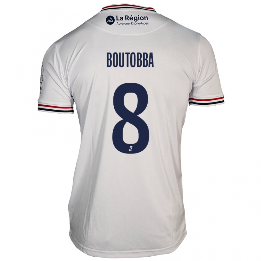 Kandiny Hombre Camiseta Bilal Boutobba #8 Blanco 2ª Equipación 2024/25 La Camisa Chile