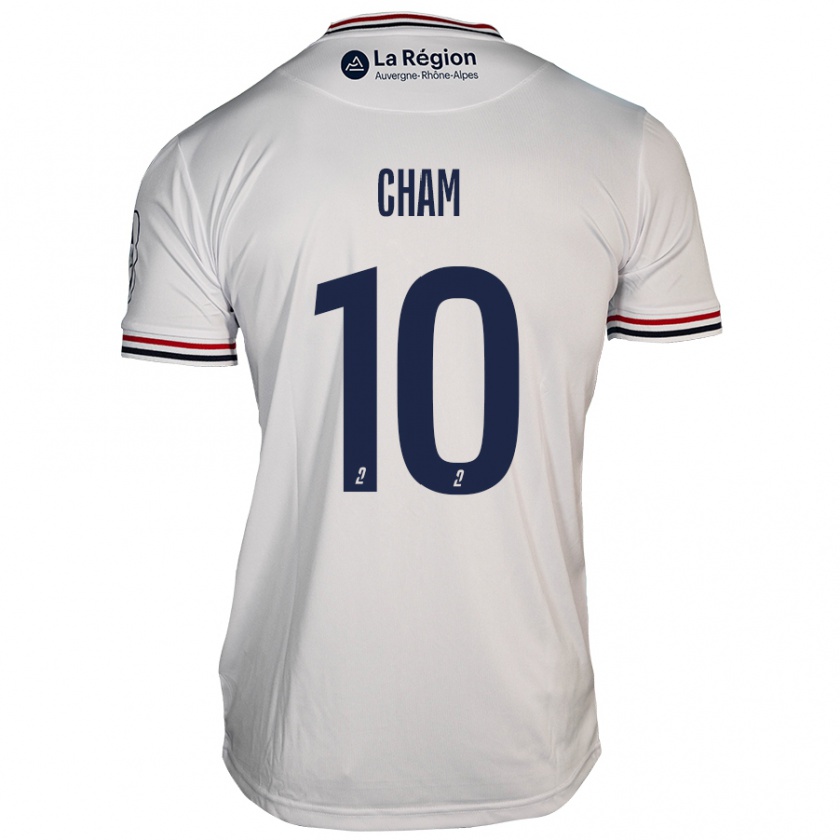 Kandiny Hombre Camiseta Muhammed Cham #10 Blanco 2ª Equipación 2024/25 La Camisa Chile