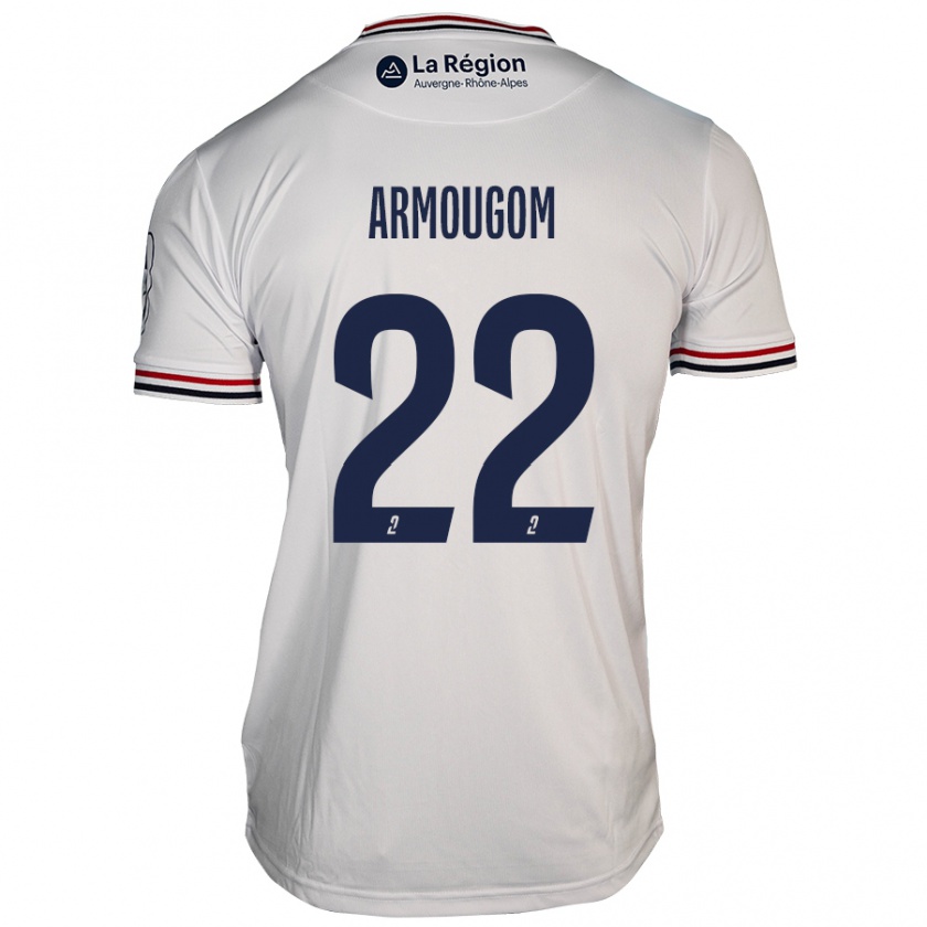 Kandiny Hombre Camiseta Yoël Armougom #22 Blanco 2ª Equipación 2024/25 La Camisa Chile