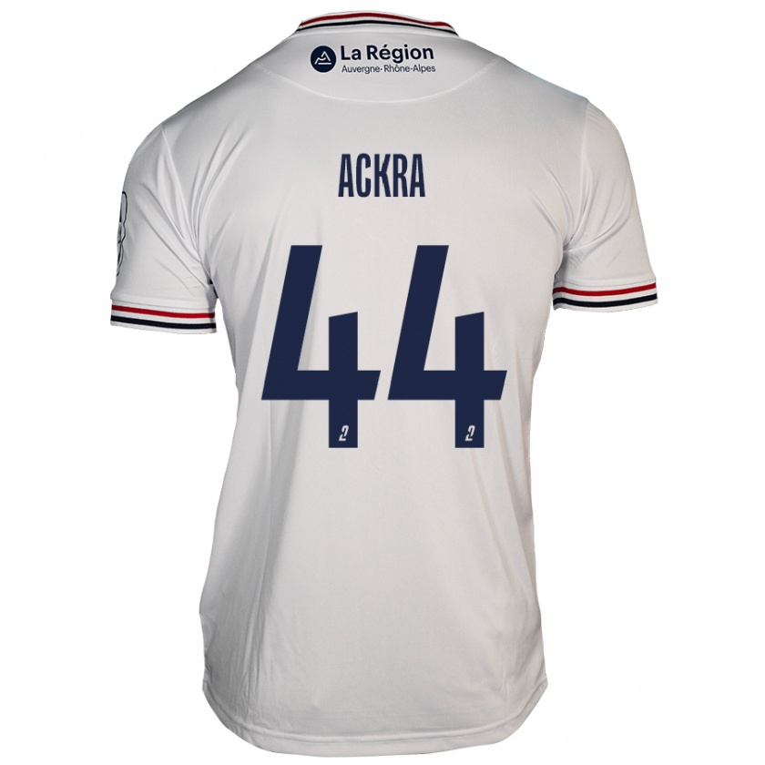 Kandiny Hombre Camiseta Allan Ackra #44 Blanco 2ª Equipación 2024/25 La Camisa Chile