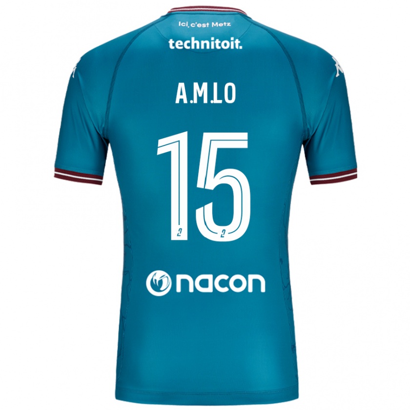 Kandiny Hombre Camiseta Aboubacar Lô #15 Azul Petróleo 2ª Equipación 2024/25 La Camisa Chile