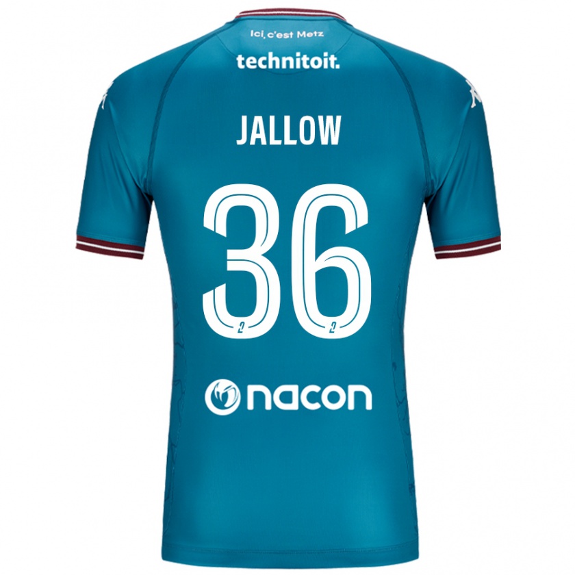 Kandiny Hombre Camiseta Ablie Jallow #36 Azul Petróleo 2ª Equipación 2024/25 La Camisa Chile