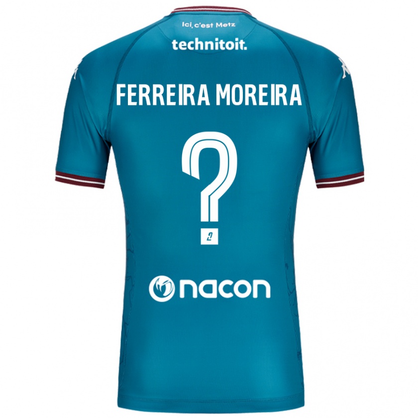 Kandiny Hombre Camiseta Ruben Ferreira Moreira #0 Azul Petróleo 2ª Equipación 2024/25 La Camisa Chile