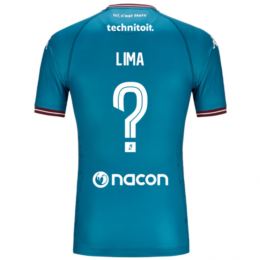 Kandiny Hombre Camiseta Edson Lima #0 Azul Petróleo 2ª Equipación 2024/25 La Camisa Chile