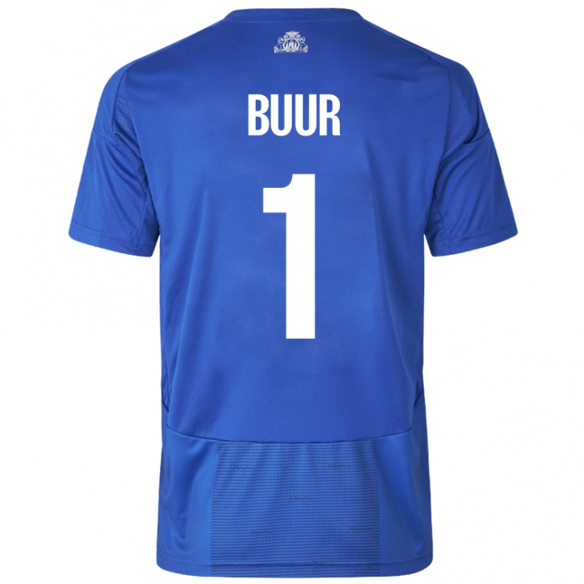 Kandiny Hombre Camiseta Oscar Buur #1 Blanco Azul 2ª Equipación 2024/25 La Camisa Chile